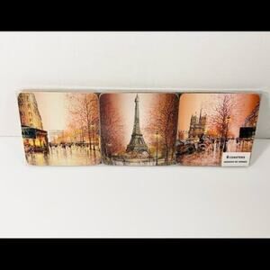 Paris themed set of 6 coasters